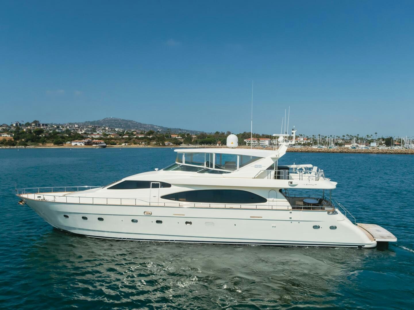 a boat in the water aboard ANEJO Yacht for Sale