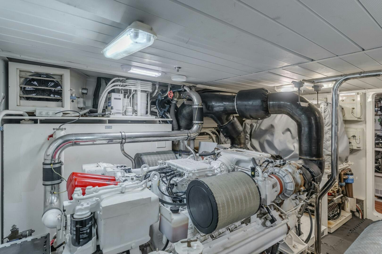 a large machine with pipes aboard ANEJO Yacht for Sale