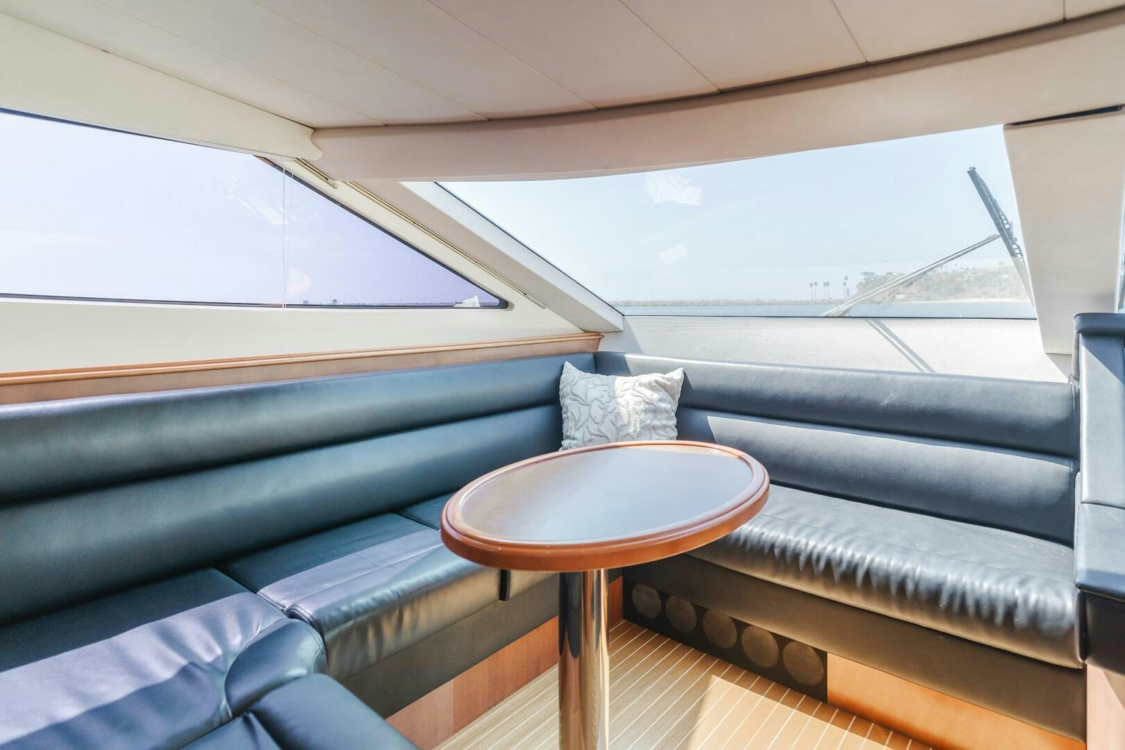 a table on a boat aboard ANEJO Yacht for Sale