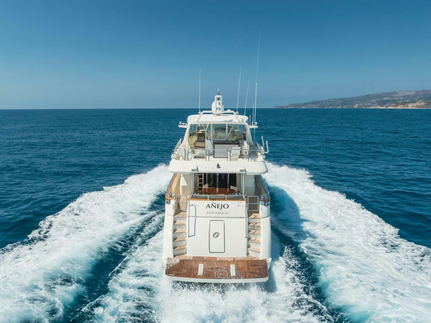 a ship in the water aboard ANEJO Yacht for Sale