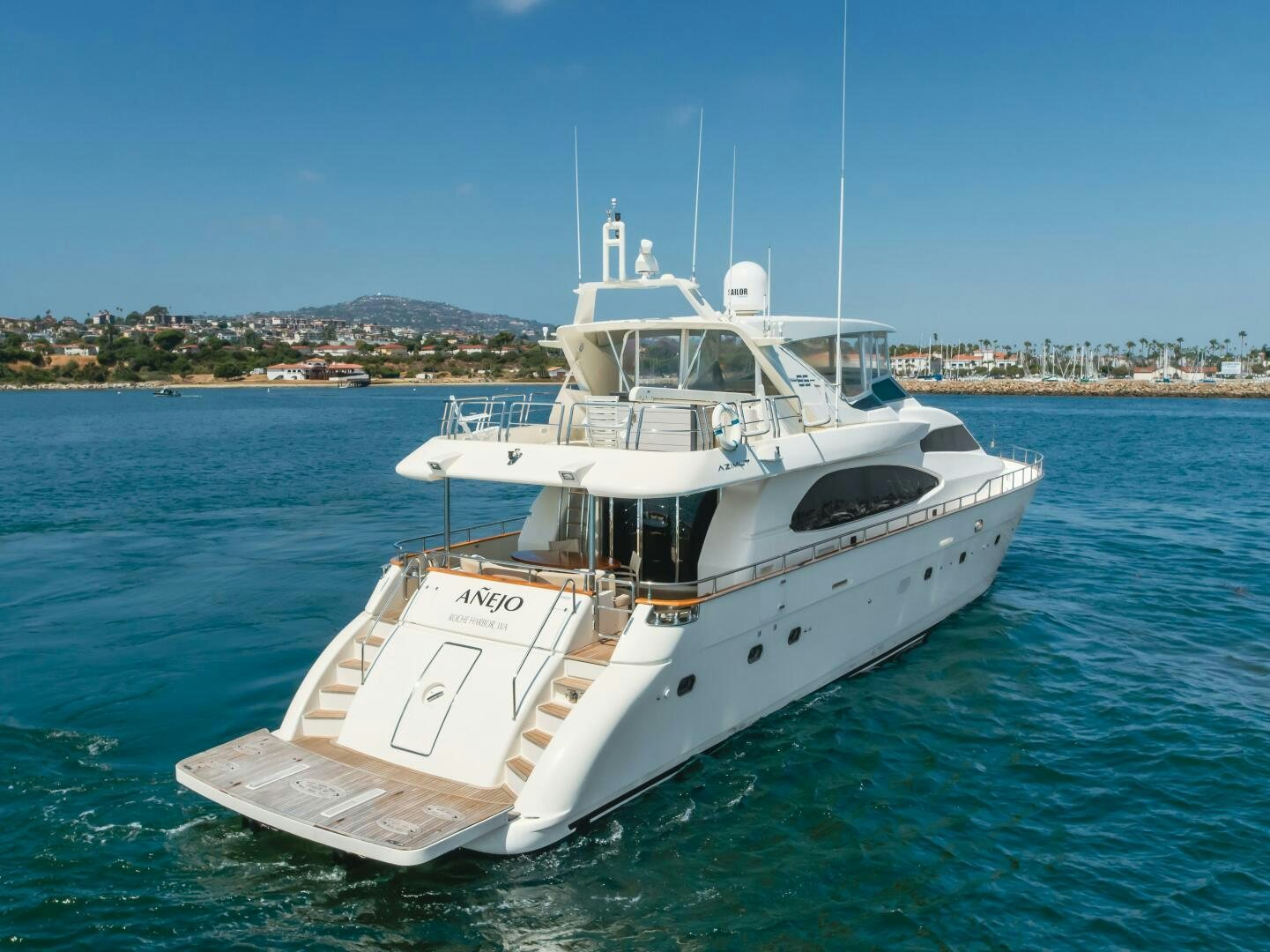 a boat in the water aboard ANEJO Yacht for Sale
