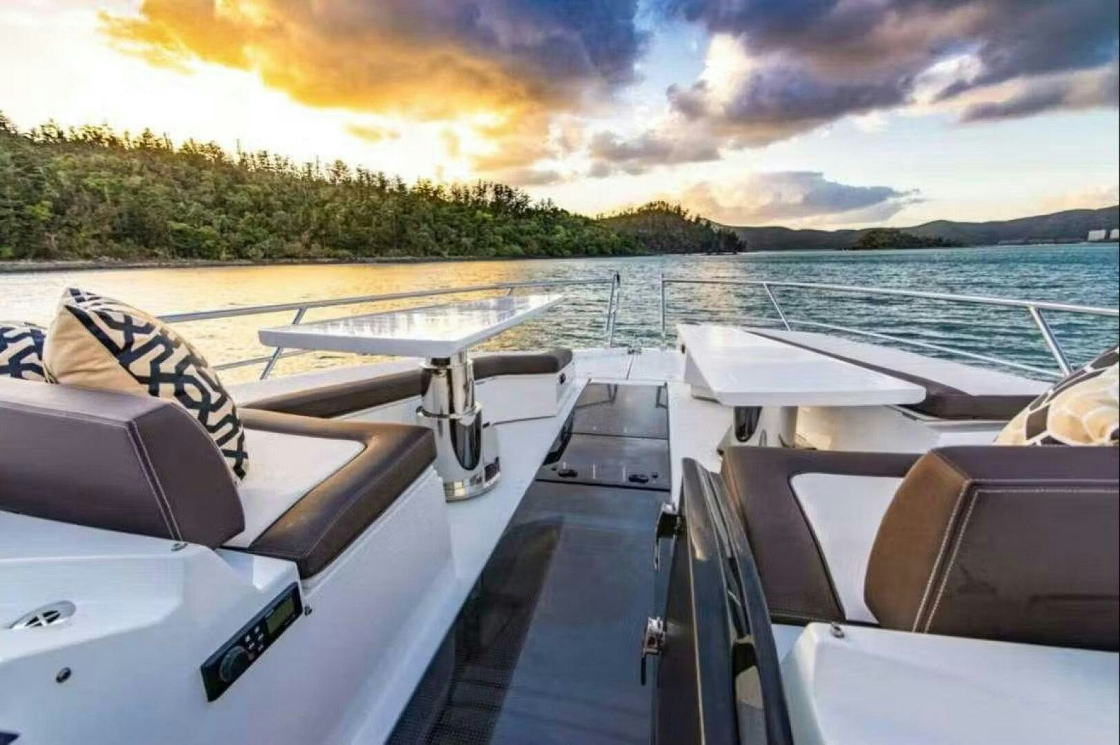 a boat on the water aboard TRIPLE T Yacht for Sale