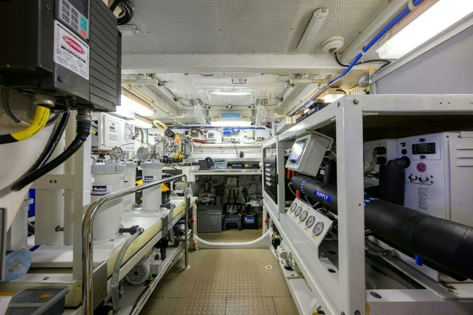 inside of a vehicle aboard ELECTRA Yacht for Sale