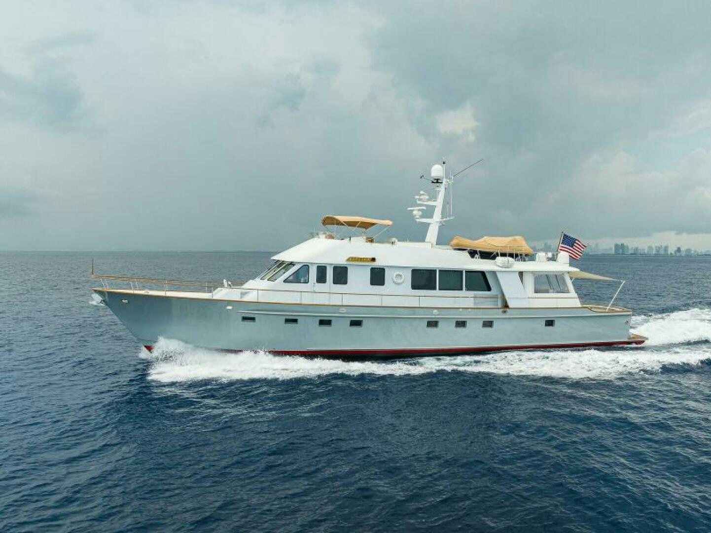 a boat on the water aboard ELECTRA Yacht for Sale