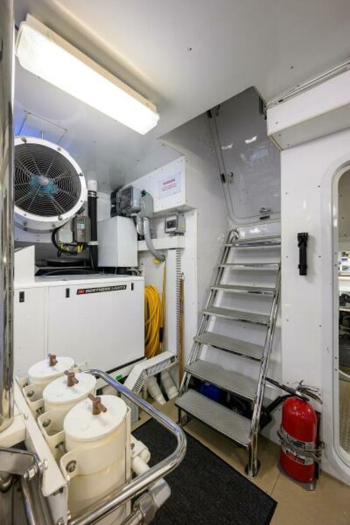 a white machine with a fan aboard ELECTRA Yacht for Sale