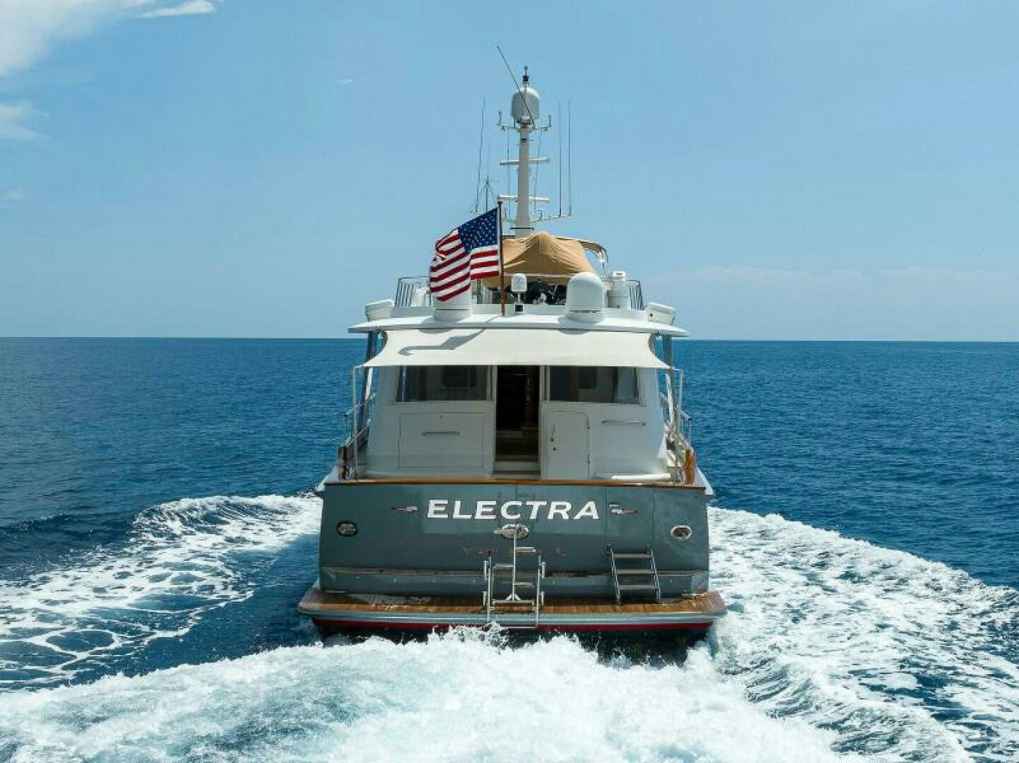 a boat in the water aboard ELECTRA Yacht for Sale