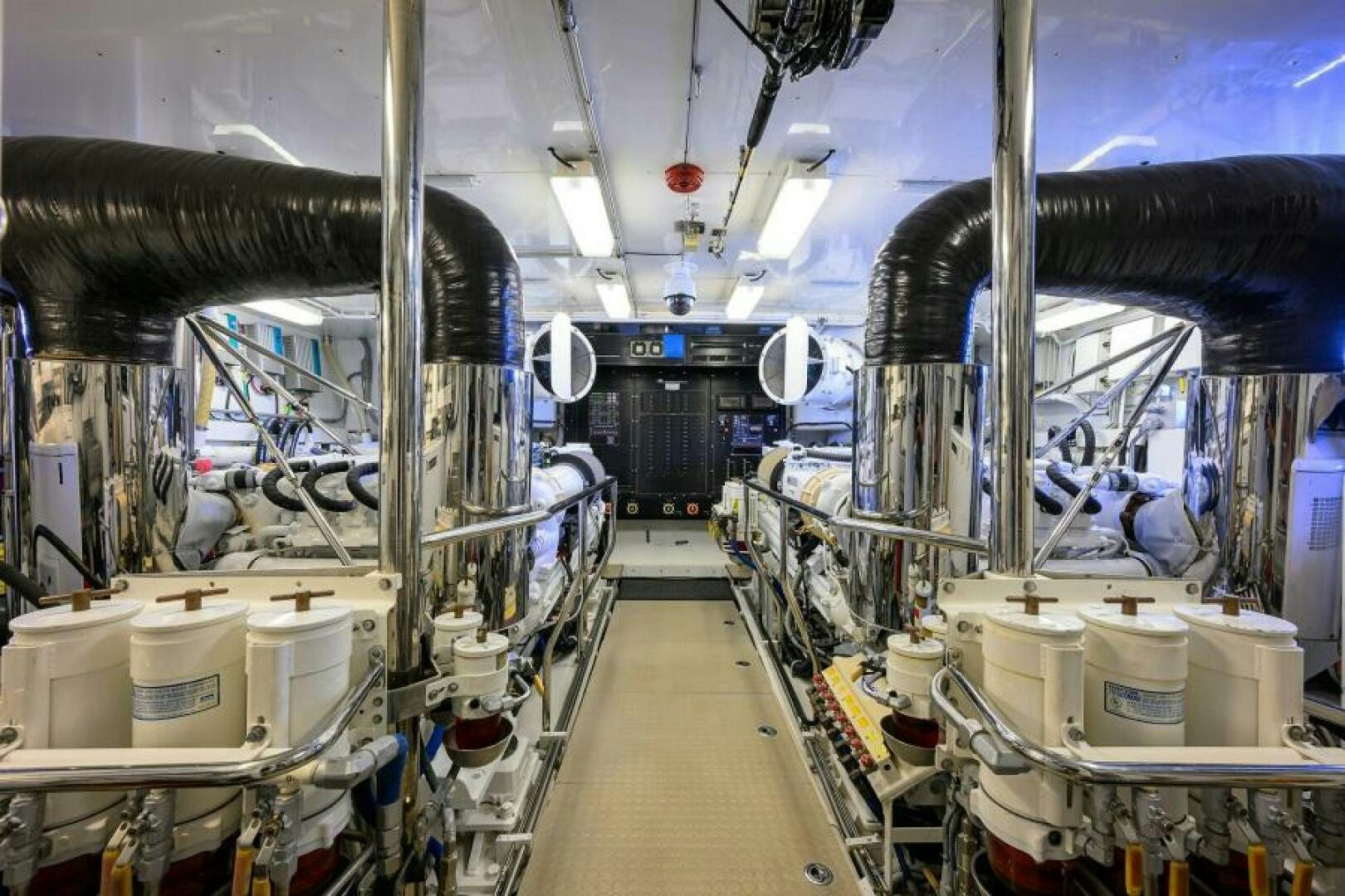 a factory with large machines aboard ELECTRA Yacht for Sale