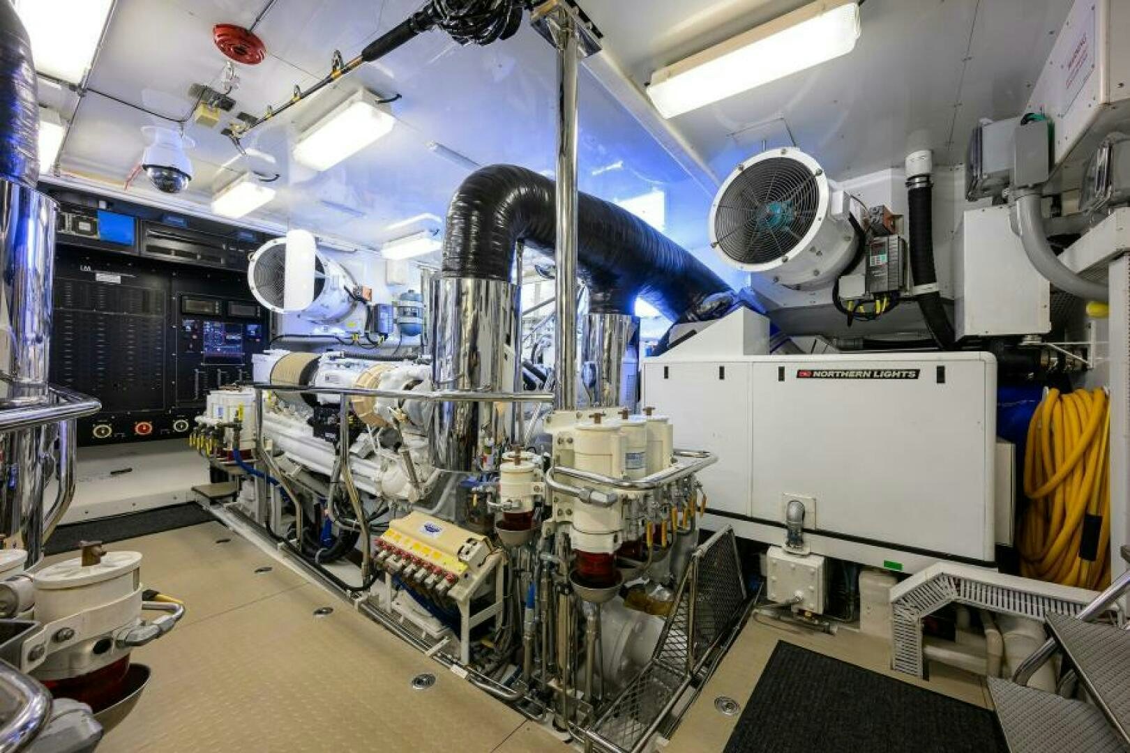 a room with machinery and equipment aboard ELECTRA Yacht for Sale