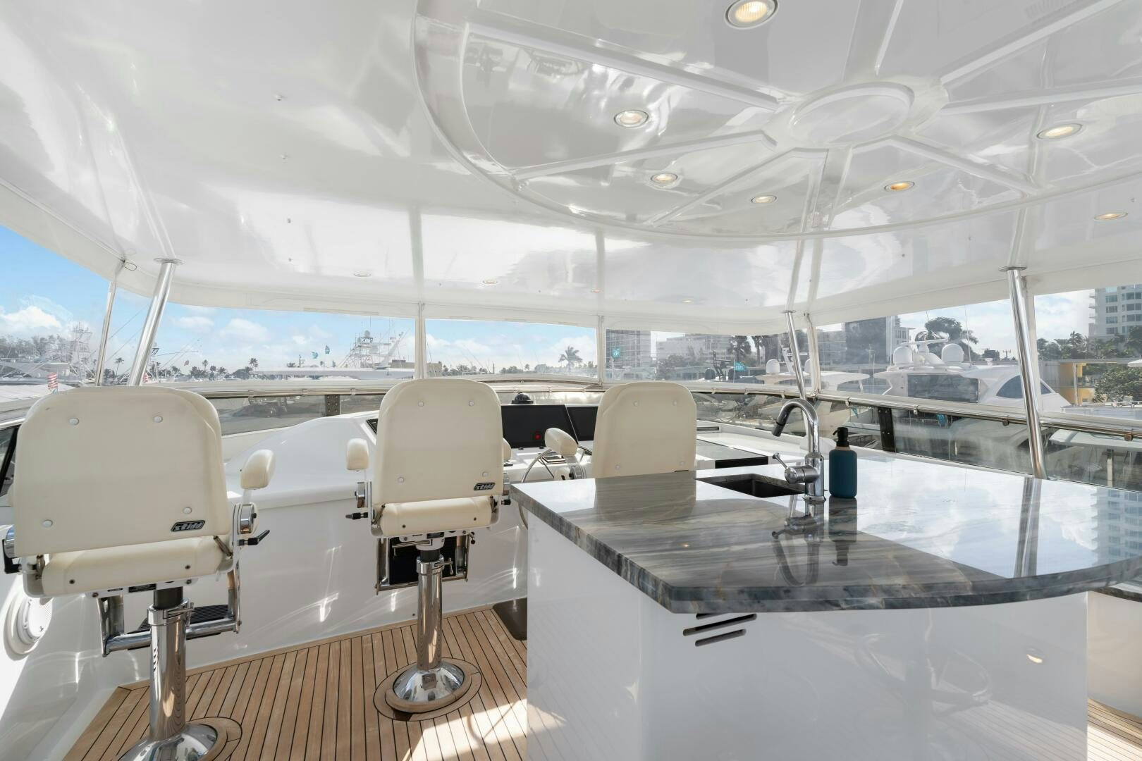inside of a yacht aboard INEVITABLE Yacht for Sale