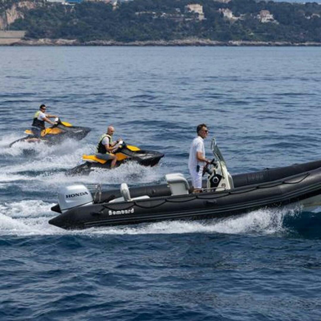 a group of people in a boat aboard IRAMA Yacht for Sale