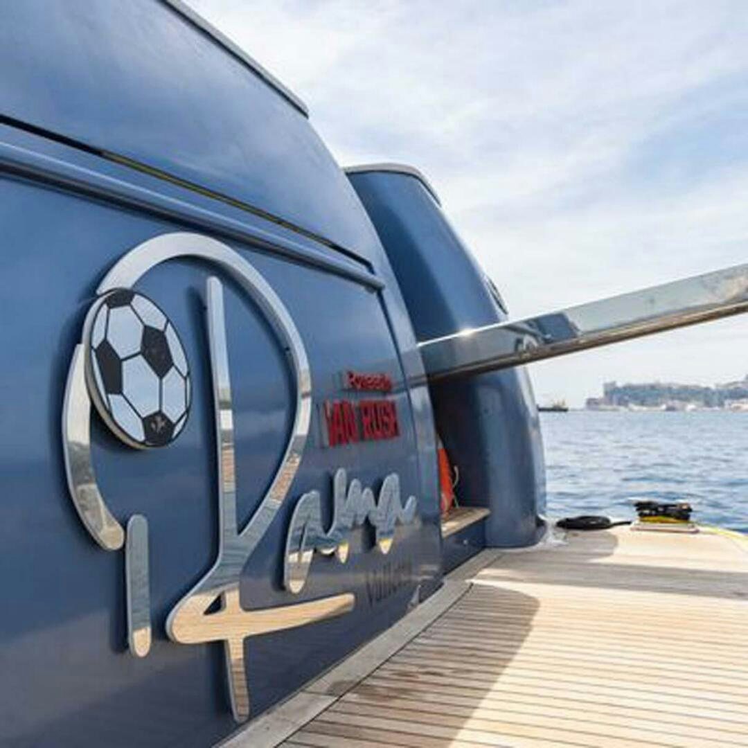 a close-up of a car aboard IRAMA Yacht for Sale