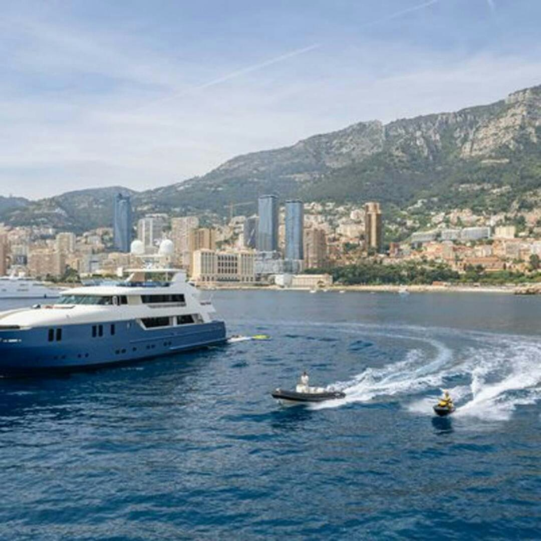 a boat on the water aboard IRAMA Yacht for Sale