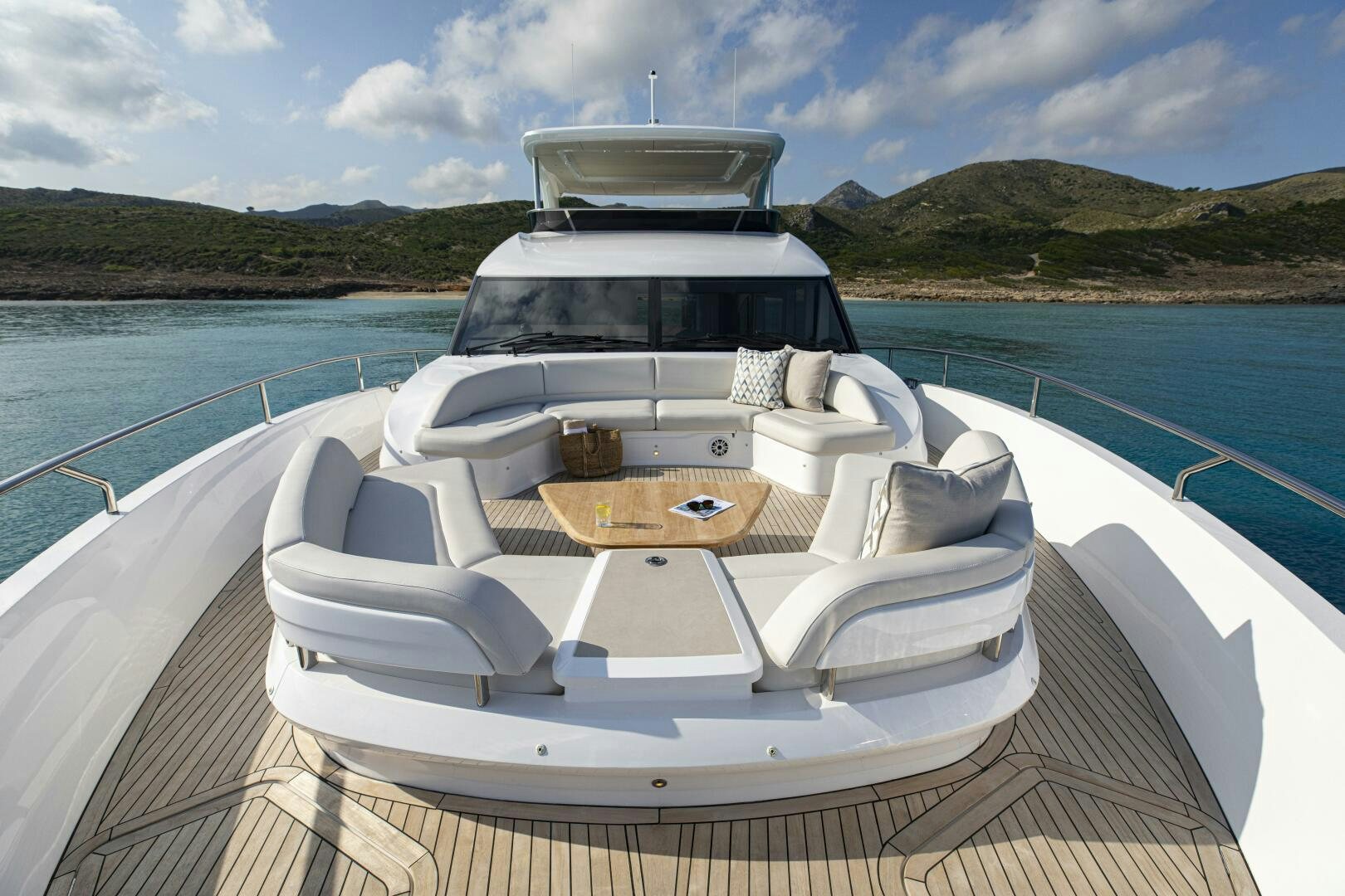 a boat on the water aboard PRINCESS Y80 Yacht for Sale