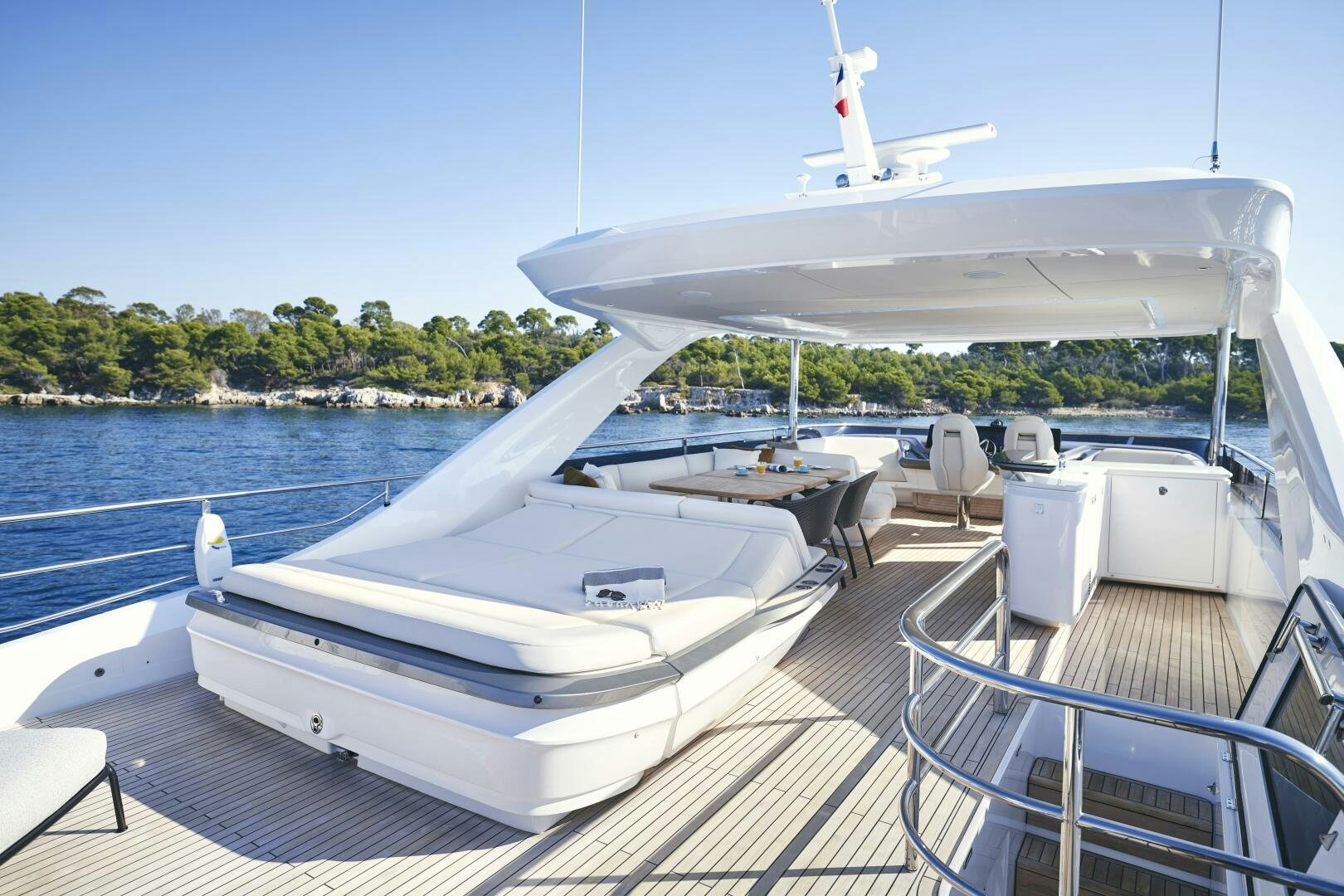 a boat on the water aboard PRINCESS Y80 Yacht for Sale