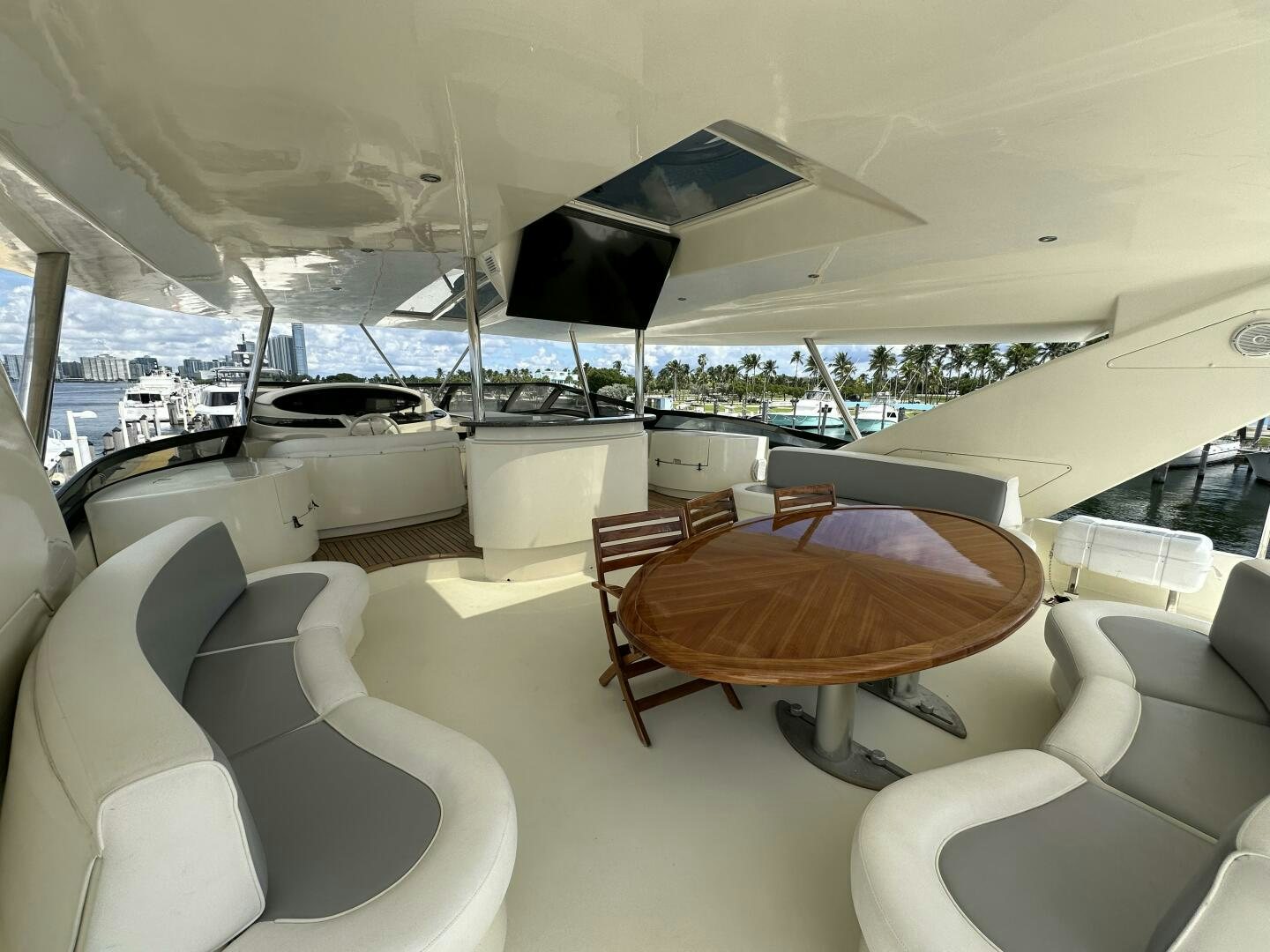 inside of a car aboard 100 AZIMUT JUMBO Yacht for Sale