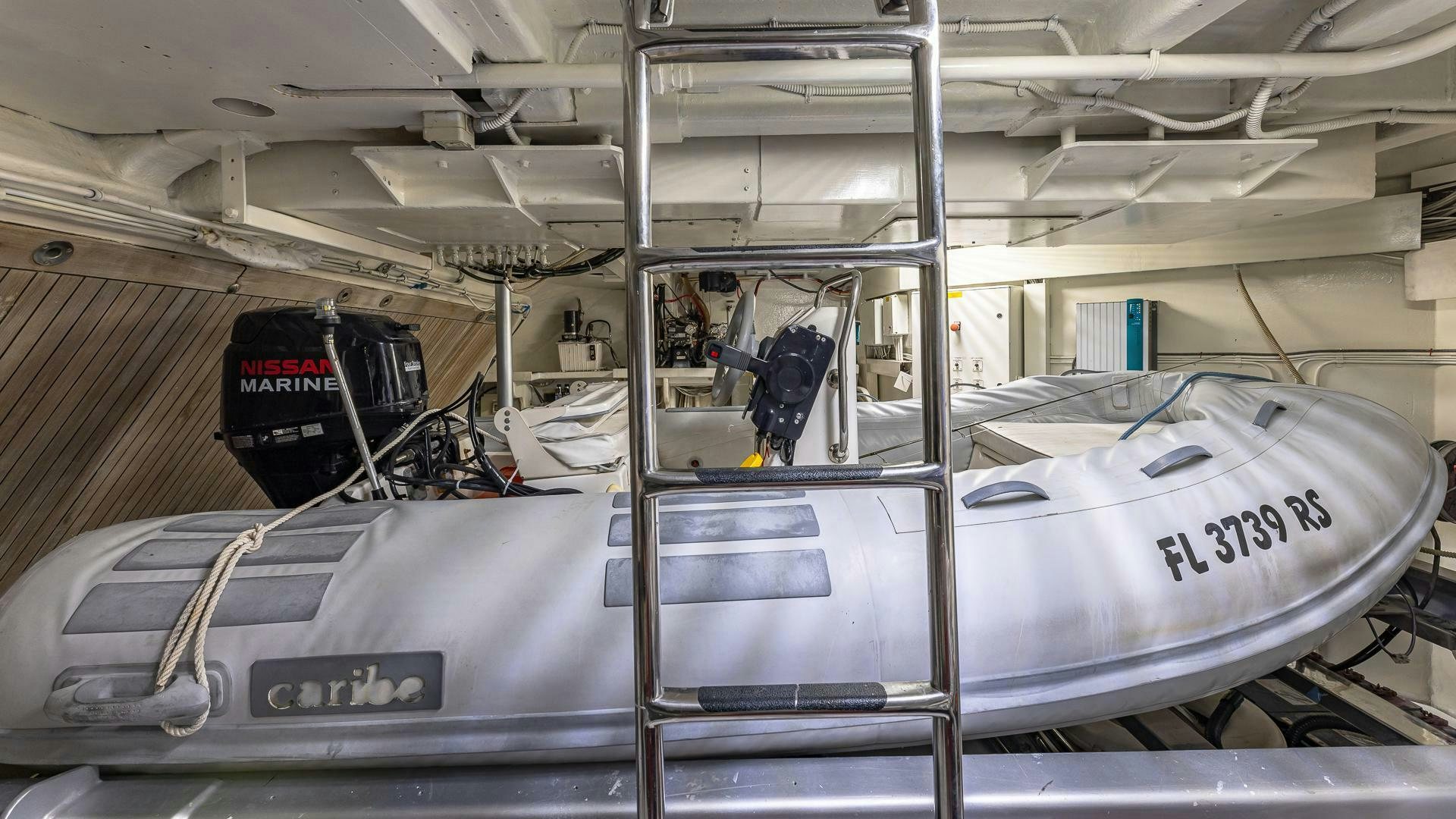 a large metal machine aboard 100 AZIMUT JUMBO Yacht for Sale