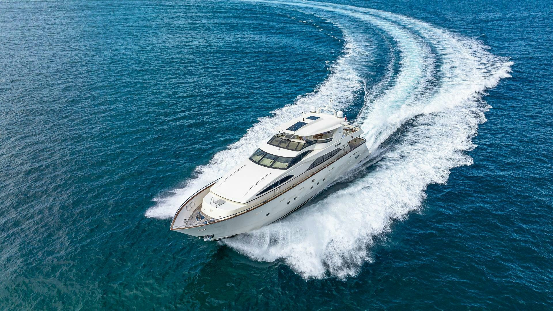 a boat on the water aboard 100 AZIMUT JUMBO Yacht for Sale