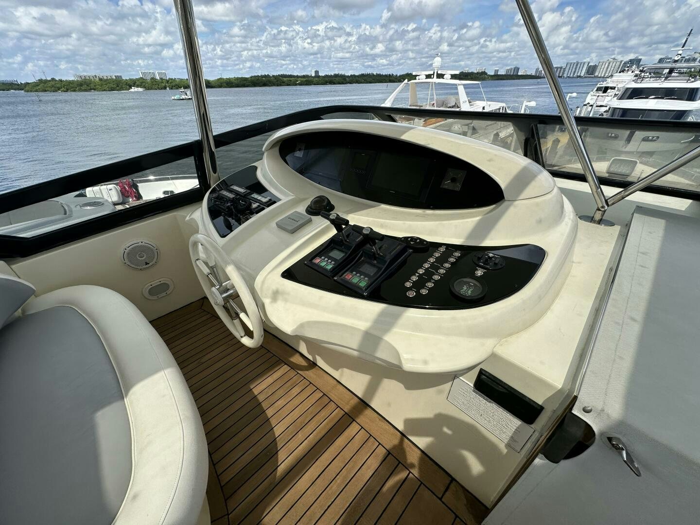 a car on a boat aboard 100 AZIMUT JUMBO Yacht for Sale