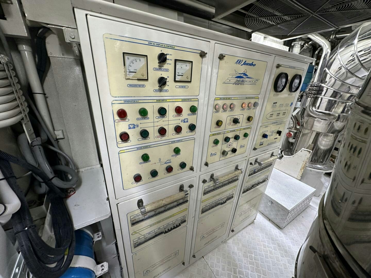 a machine with buttons aboard 100 AZIMUT JUMBO Yacht for Sale