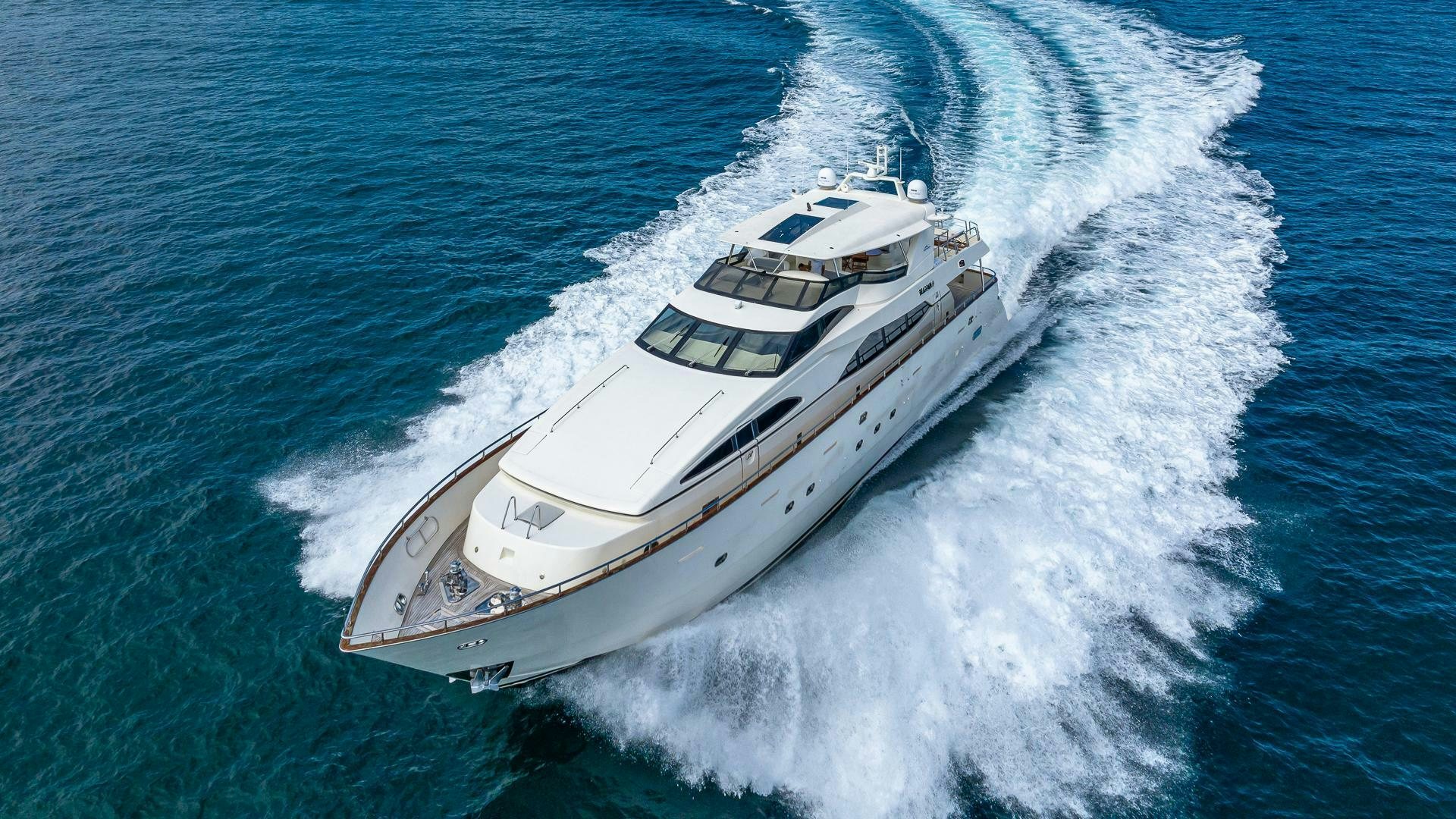 a ship on the water aboard 100 AZIMUT JUMBO Yacht for Sale