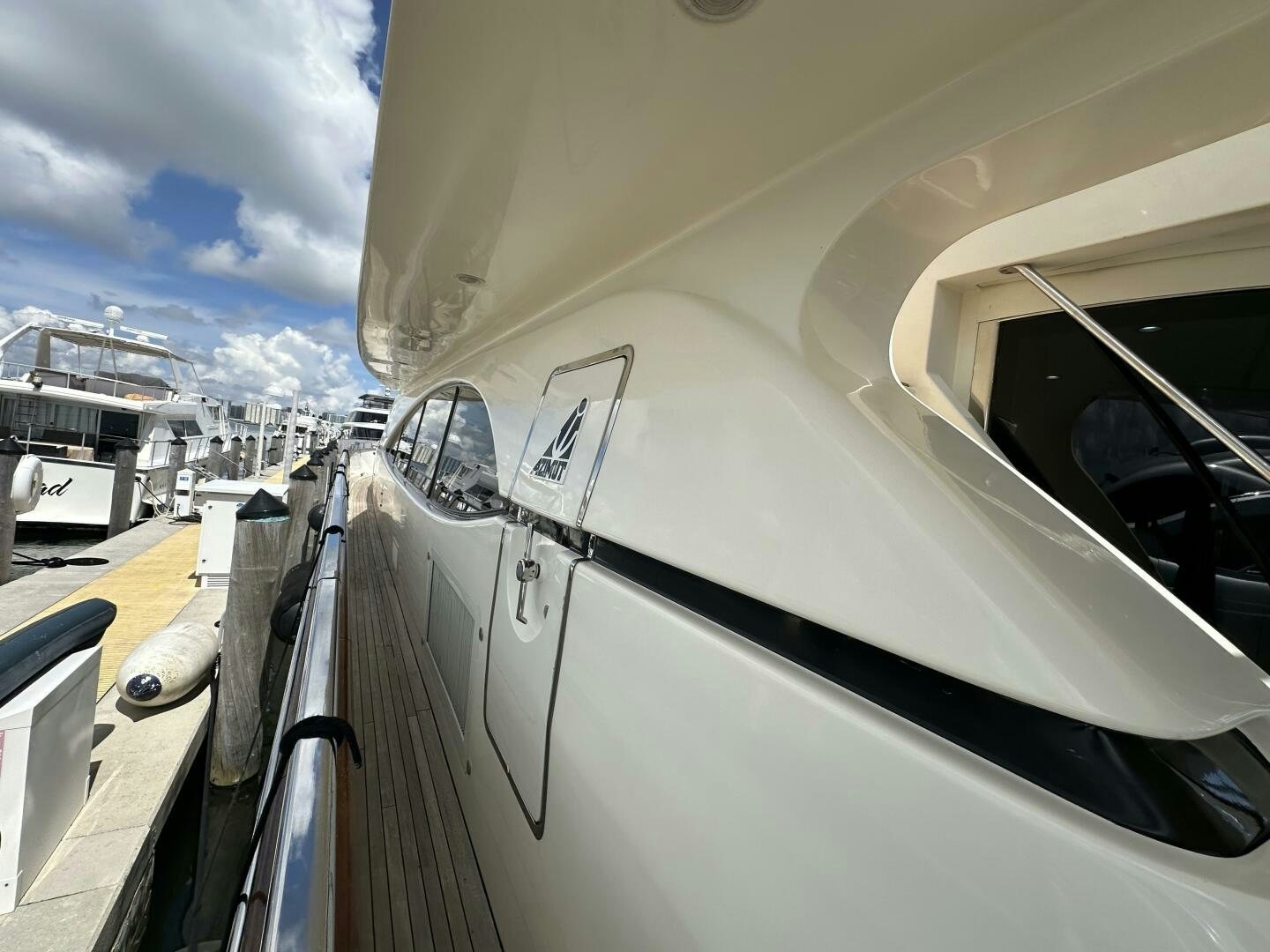 the front of a boat aboard 100 AZIMUT JUMBO Yacht for Sale