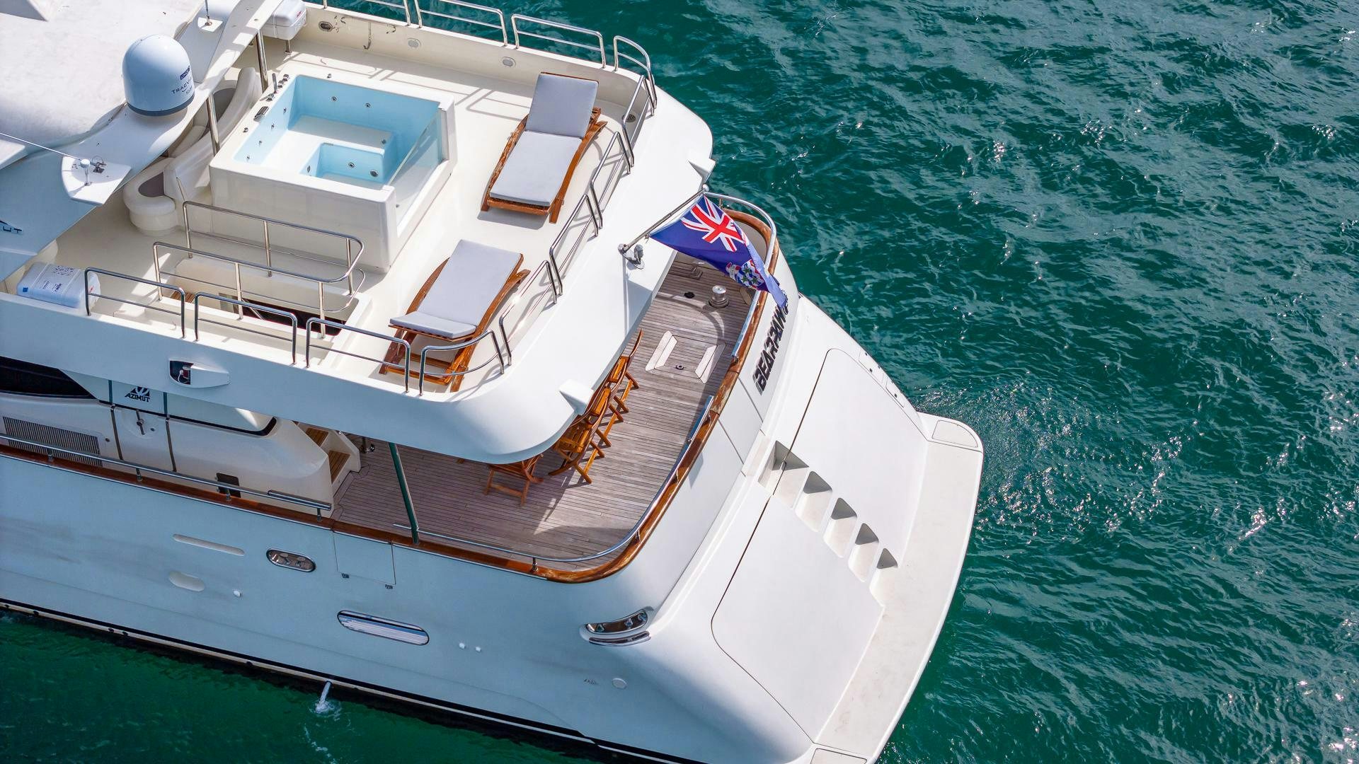 a boat on the water aboard 100 AZIMUT JUMBO Yacht for Sale