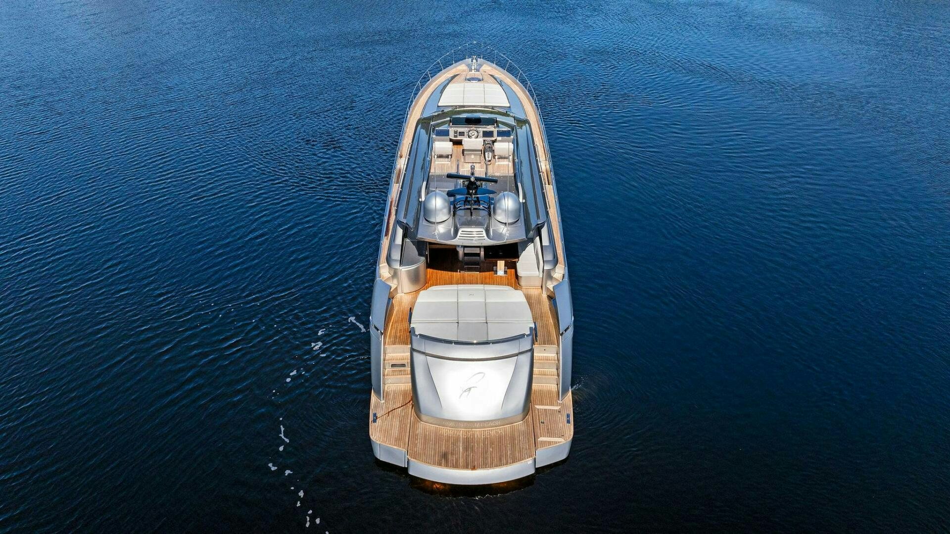 a space ship in the water aboard G Yacht for Sale