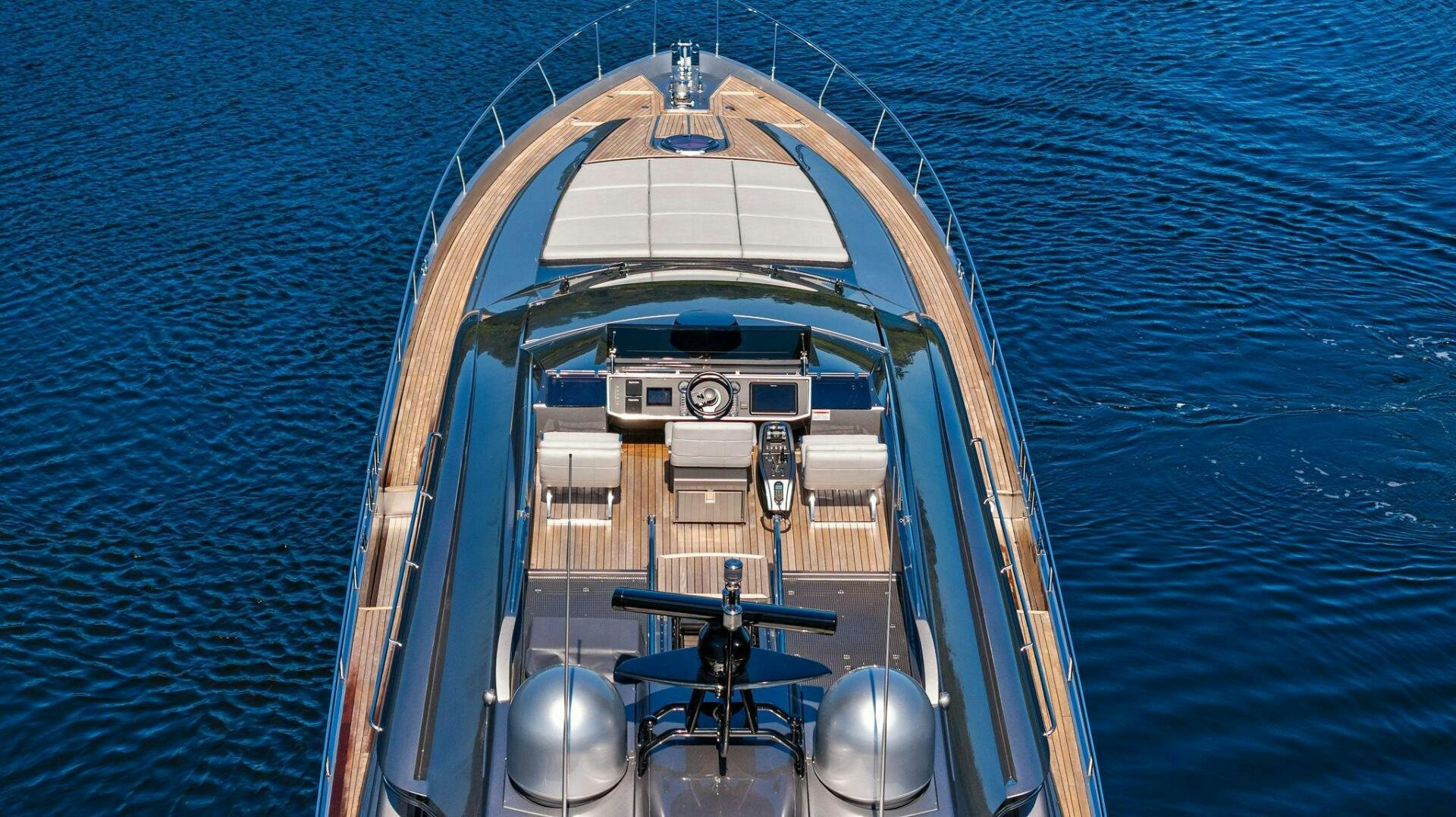 a view of a ship from the cockpit of a ship aboard G Yacht for Sale