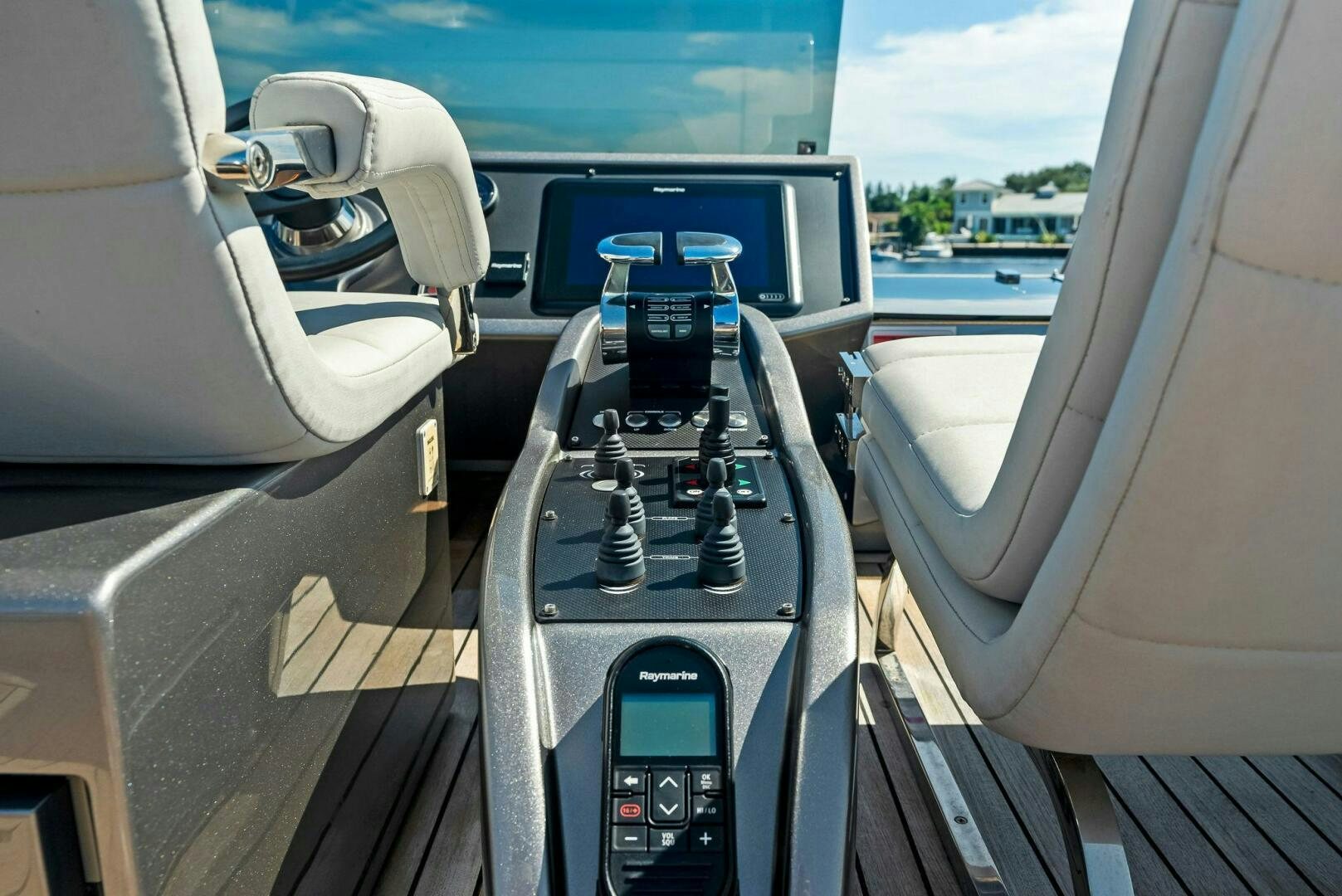 interior of a car aboard G Yacht for Sale