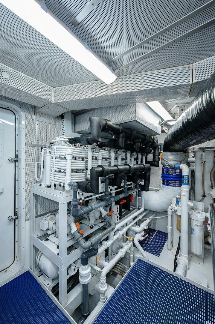 a close-up of a machine aboard LA SIRENA Yacht for Sale