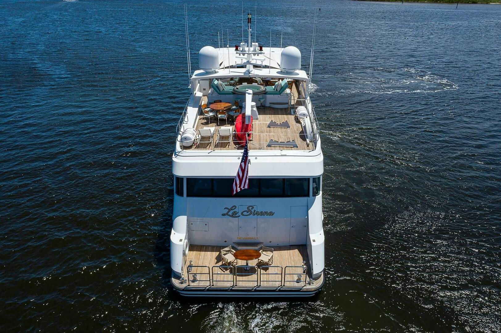 a boat in the water aboard LA SIRENA Yacht for Sale