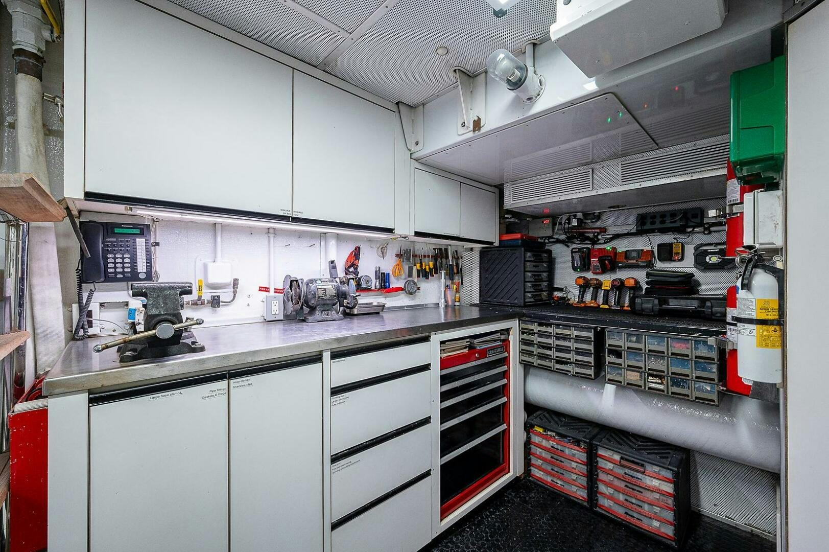 a kitchen with a lot of equipment aboard LA SIRENA Yacht for Sale