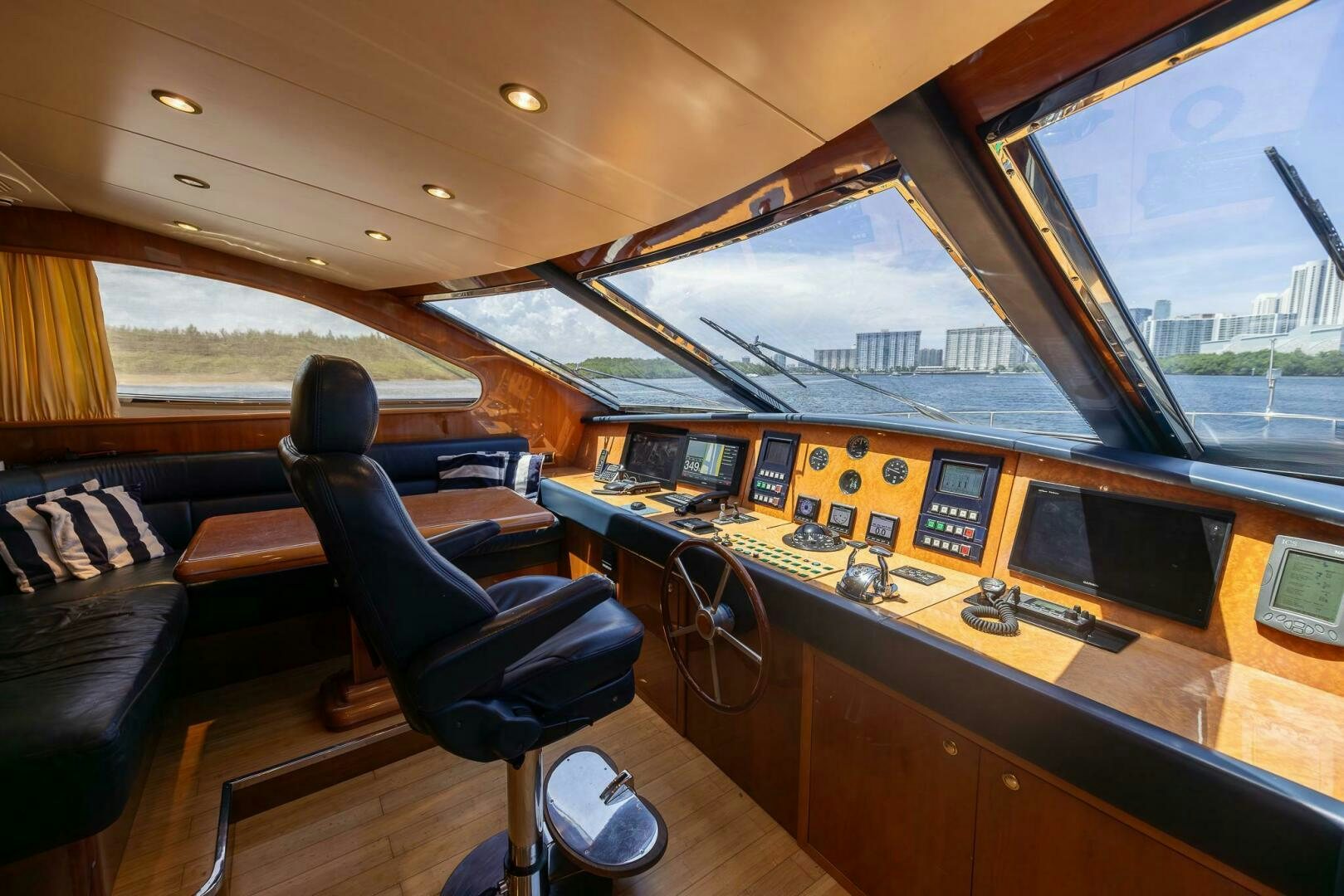 inside of a vehicle aboard ONE MORE TIME Yacht for Sale