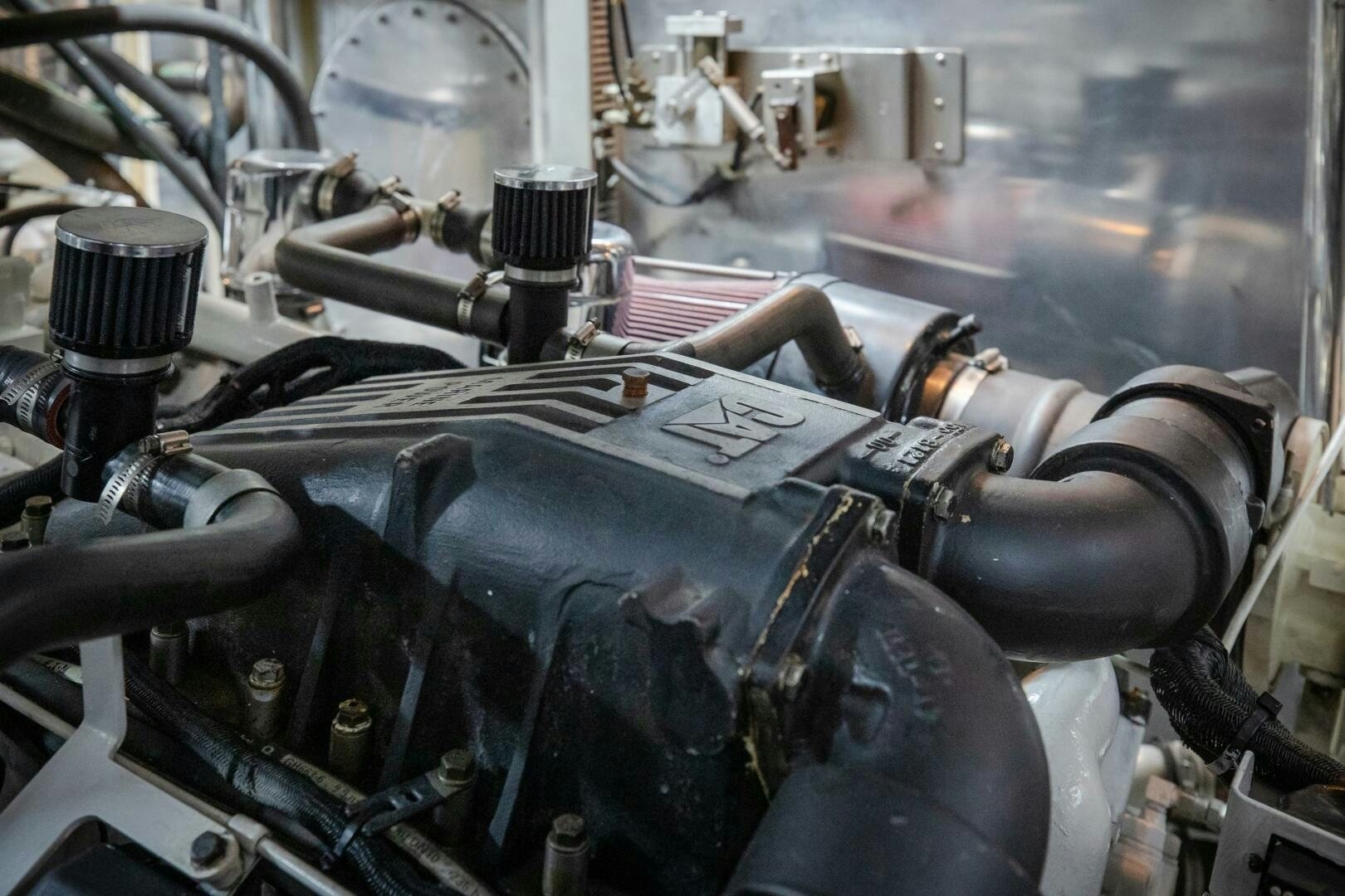 a close-up of a machine aboard KENTUCKY BELLE Yacht for Sale