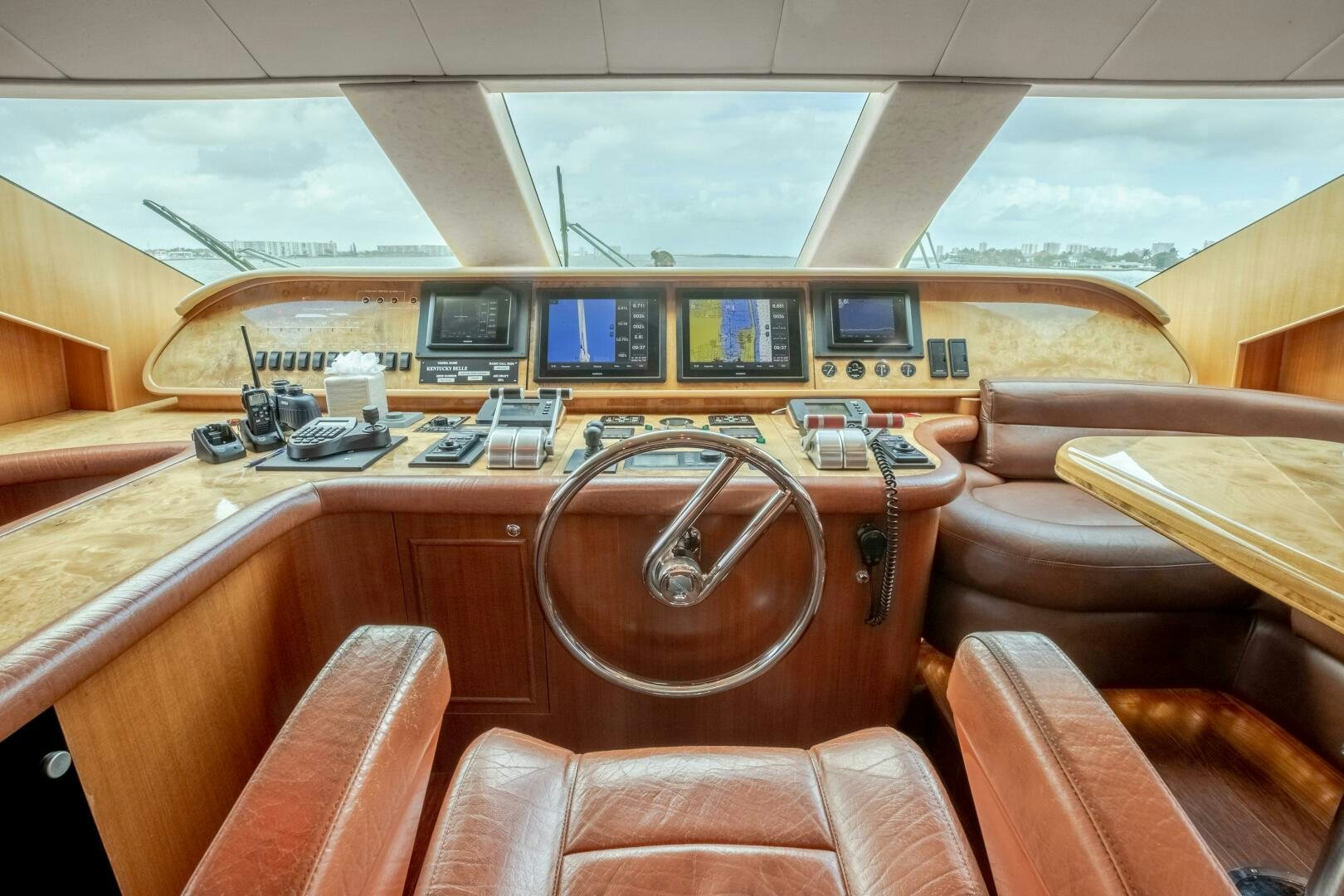 a cockpit of an airplane aboard KENTUCKY BELLE Yacht for Sale