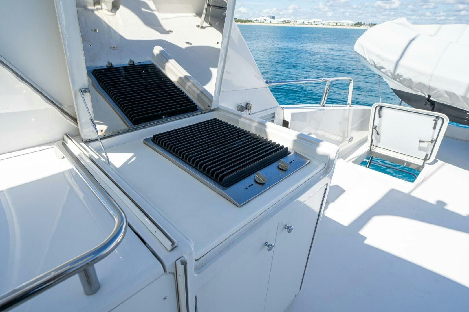 a boat on the water aboard PRESTIGE WORLDWIDE Yacht for Sale