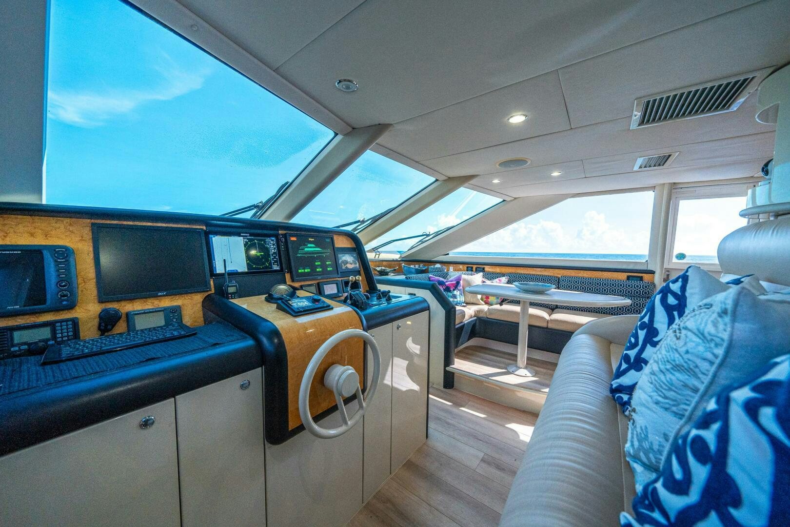 inside of a car aboard PRESTIGE WORLDWIDE Yacht for Sale