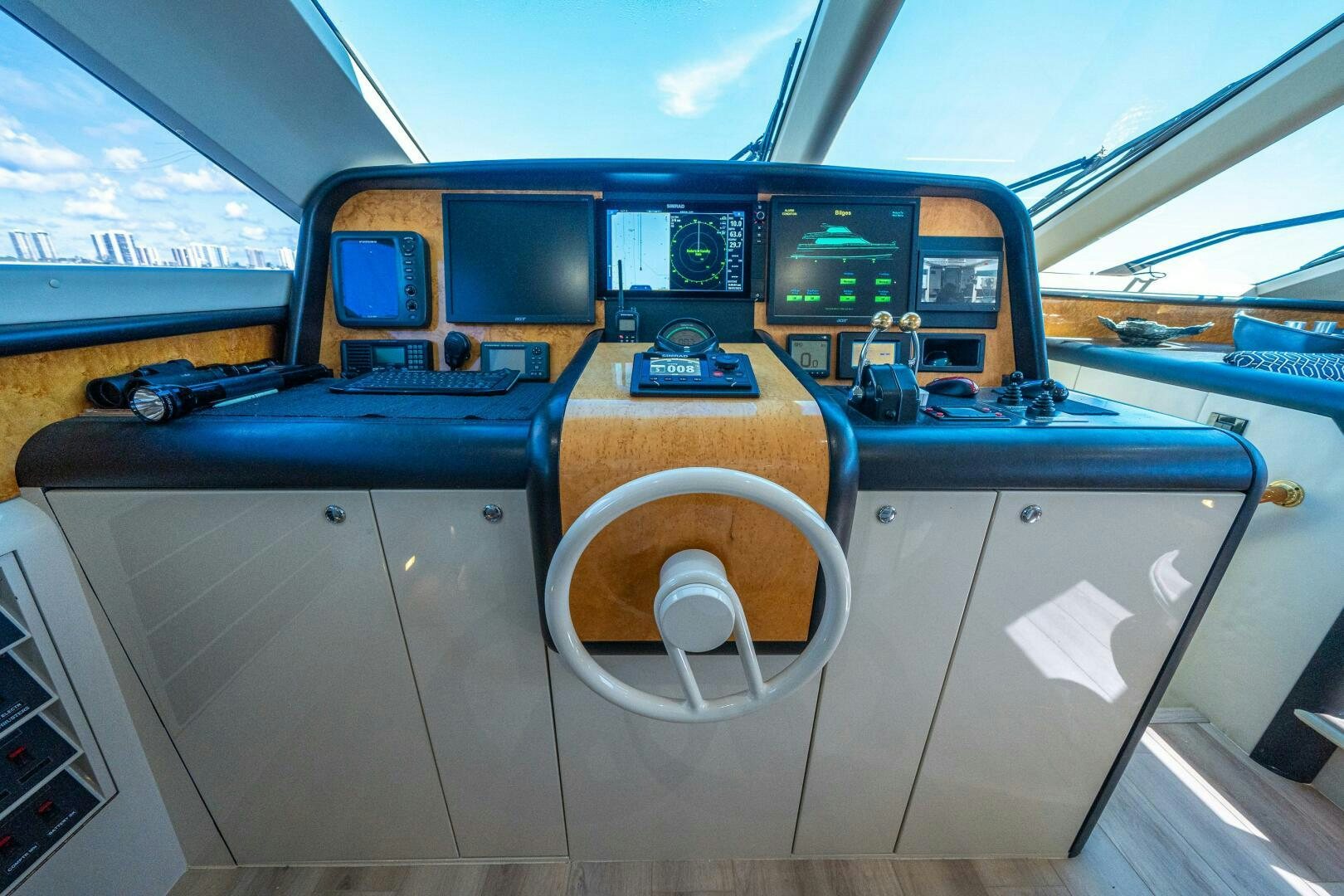 the inside of a cockpit aboard PRESTIGE WORLDWIDE Yacht for Sale