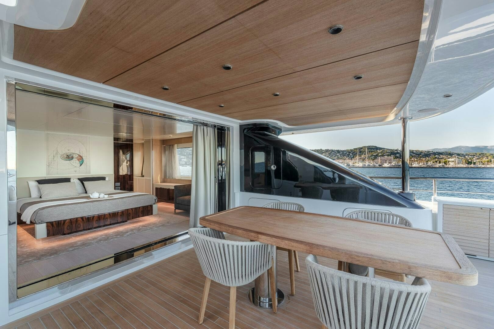 a boat on the water aboard OCEANIC 140 Yacht for Sale
