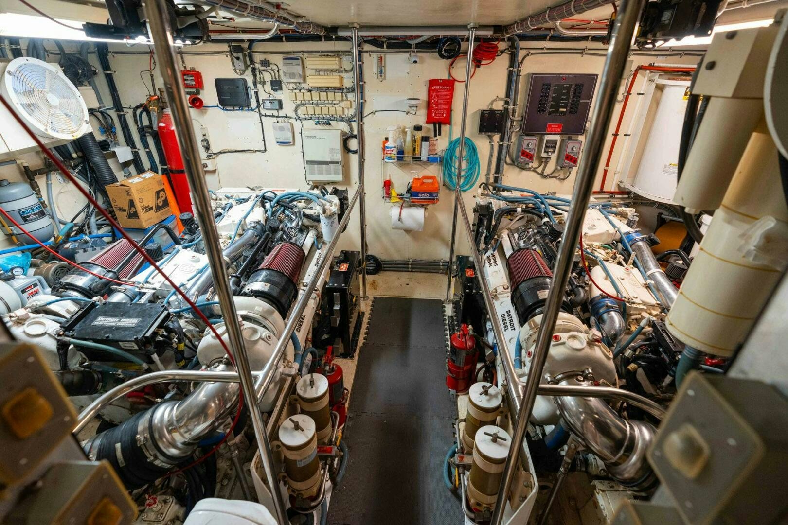 a room full of machinery aboard KRAKEN Yacht for Sale