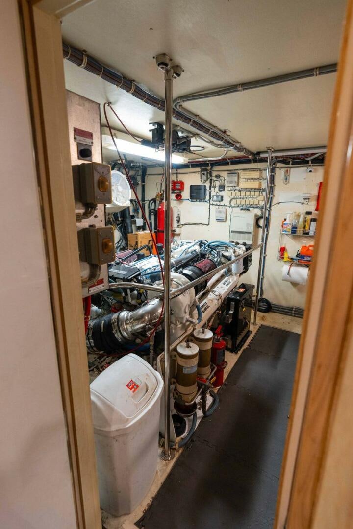 a machine with wires aboard KRAKEN Yacht for Sale