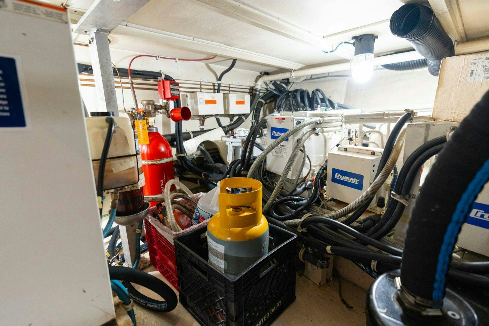 a machine in a factory aboard KRAKEN Yacht for Sale