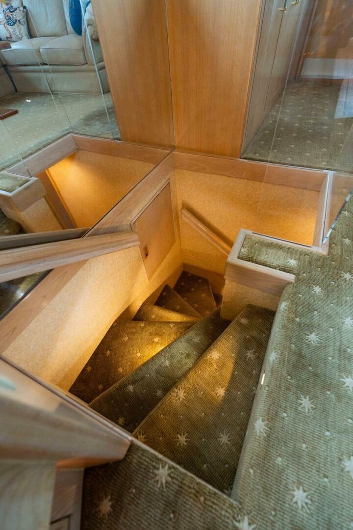 a wooden box with a hole in it aboard KRAKEN Yacht for Sale