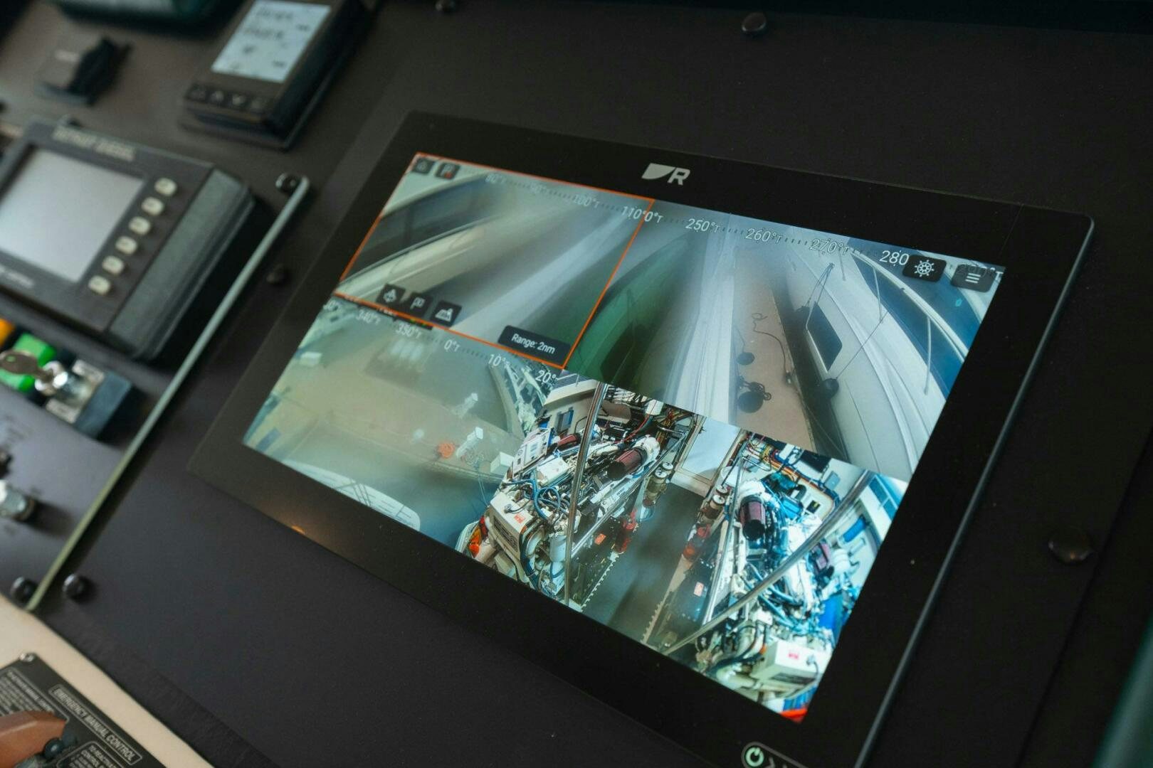a close-up of a computer aboard KRAKEN Yacht for Sale
