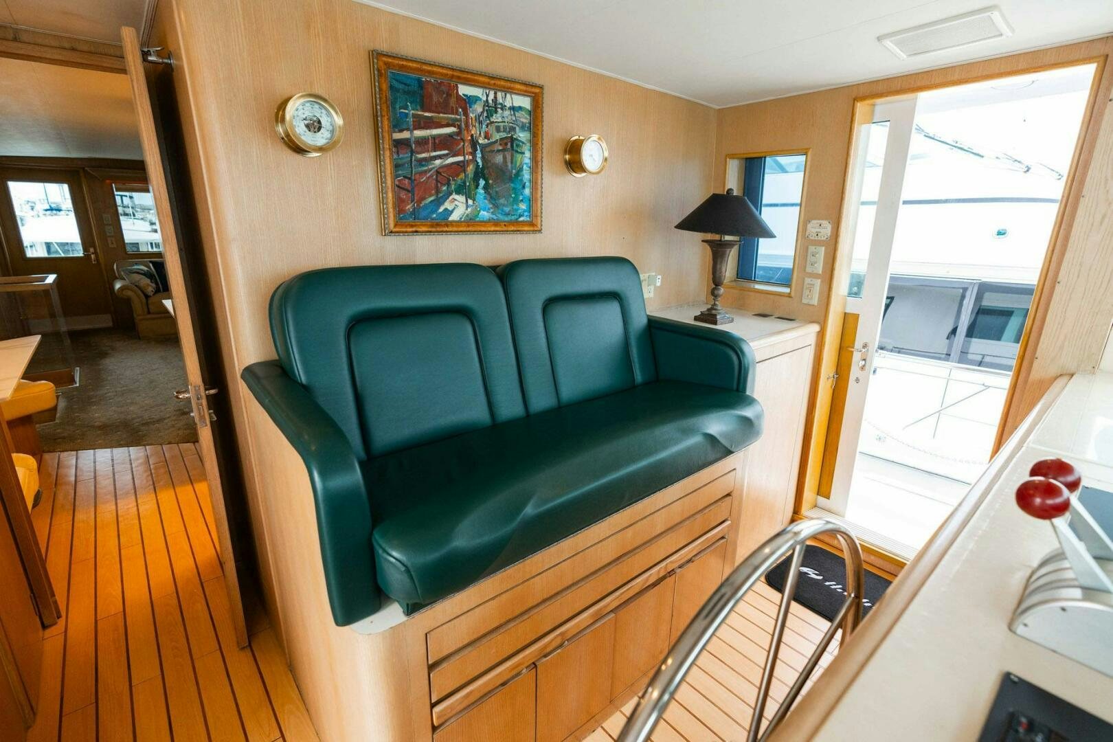 a living room with a couch aboard KRAKEN Yacht for Sale