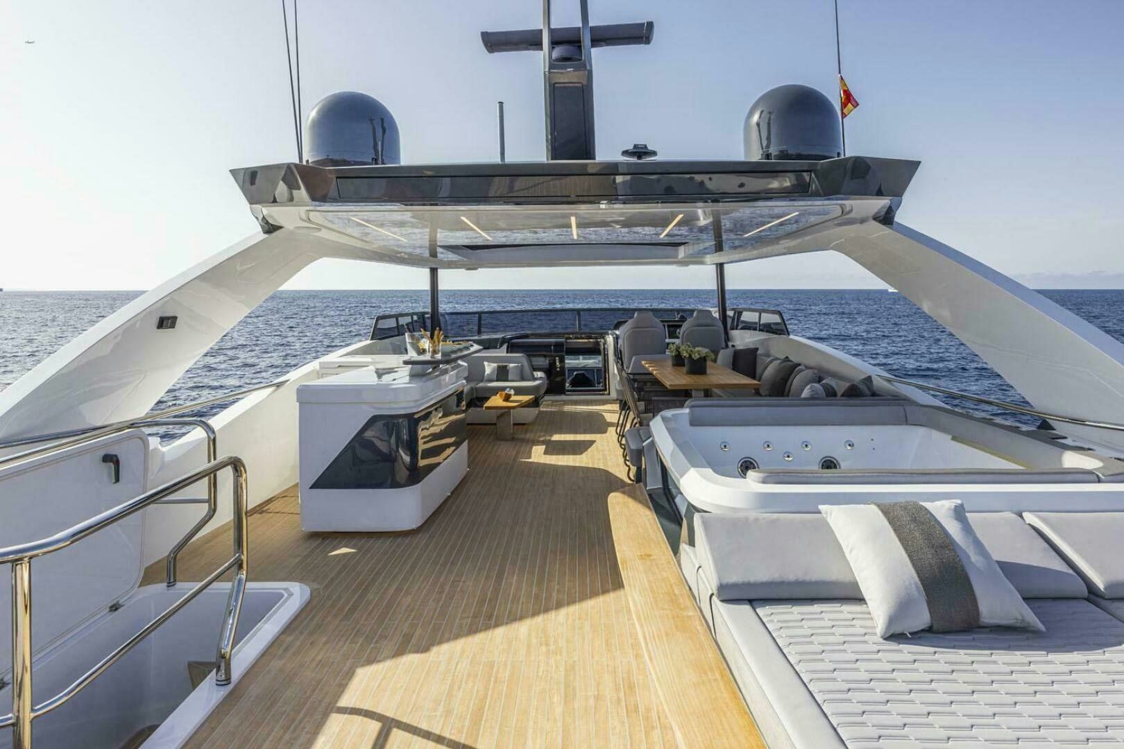 a large ship on a deck aboard NONE Yacht for Sale