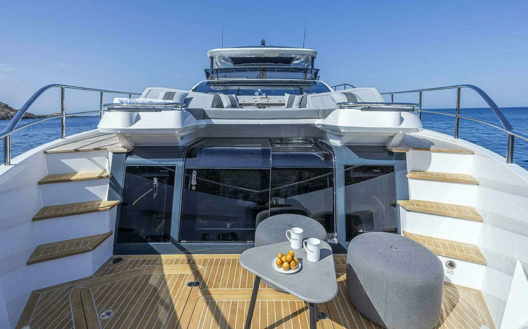 a boat on a deck aboard NONE Yacht for Sale