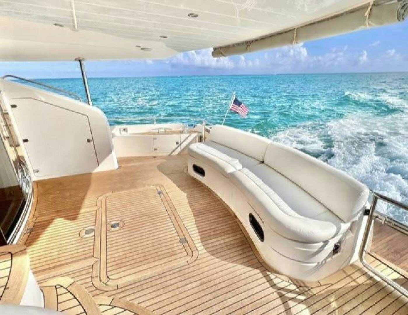 a boat on a deck aboard UNIQ Yacht for Sale