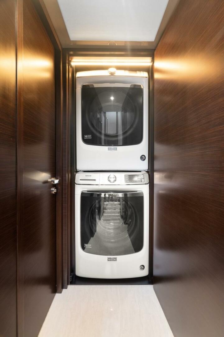 a machine in a room aboard LADY G Yacht for Sale