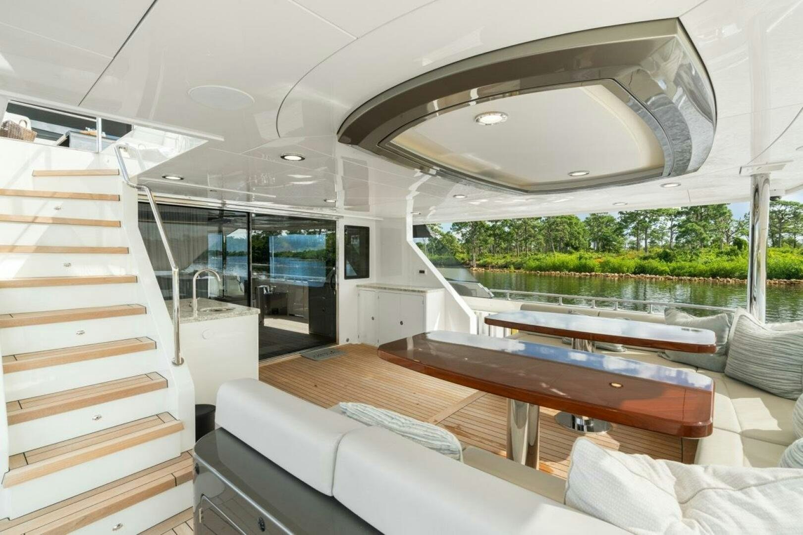 inside of a vehicle aboard LADY G Yacht for Sale